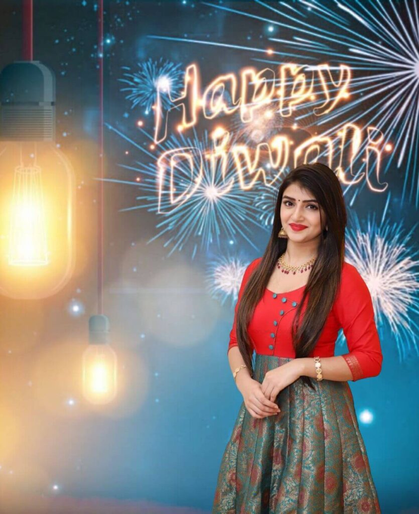 Happy diwali Cb Background With Girl 1 Happy diwali Cb Background With Girl
