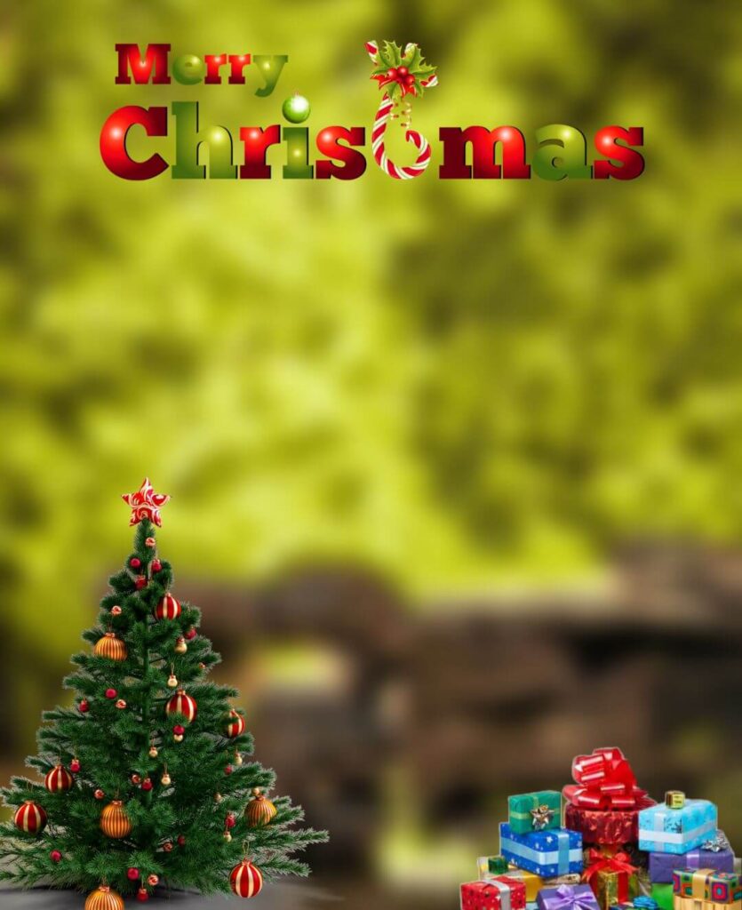 Merry Christmas Day Editing Tree CB Background