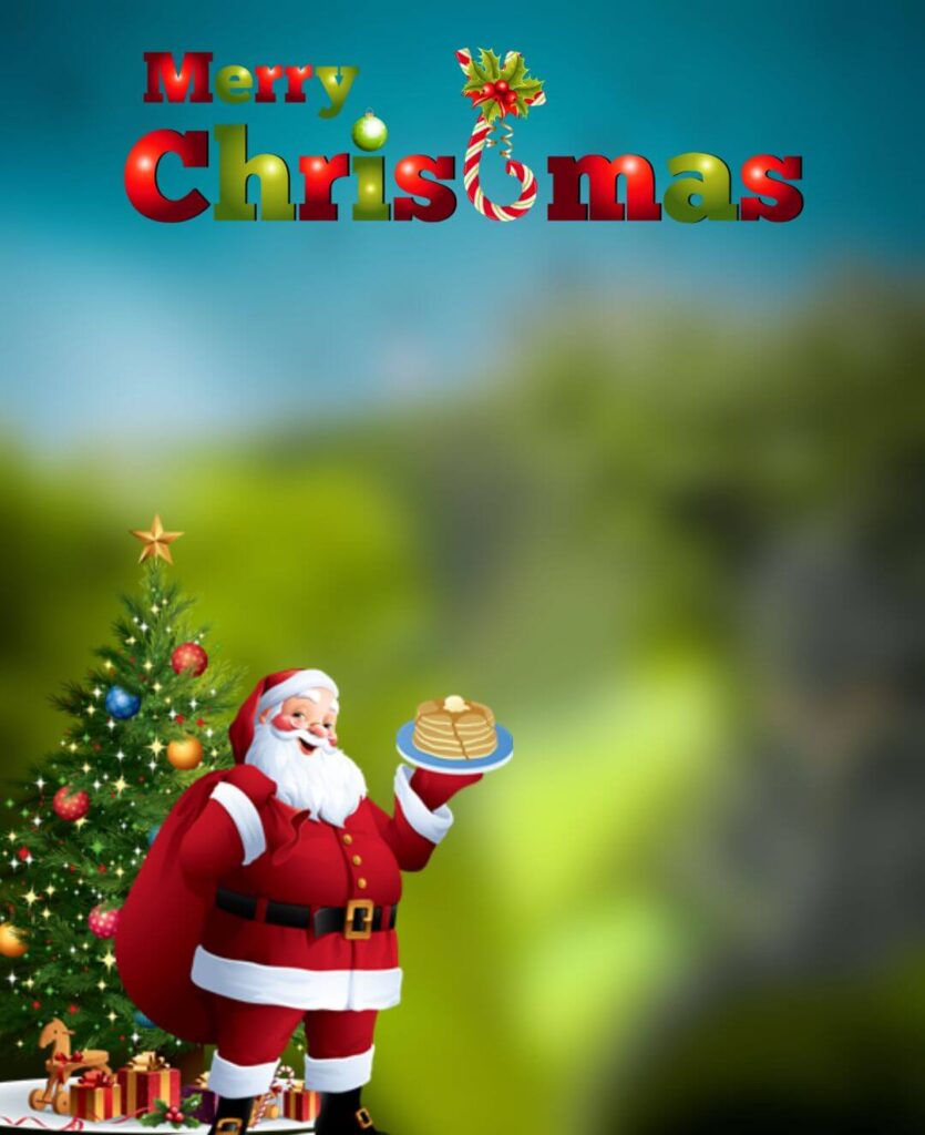 Santa Claus Merry Christmas Editing Background 4k