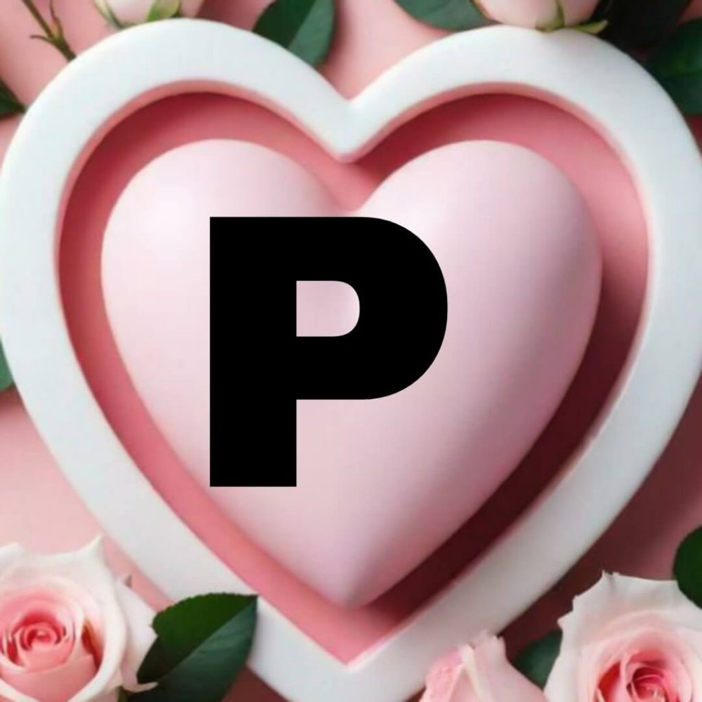 p name dp, pic, photos for whatsapp & instagram 2024 26 stylish p letter images in heart