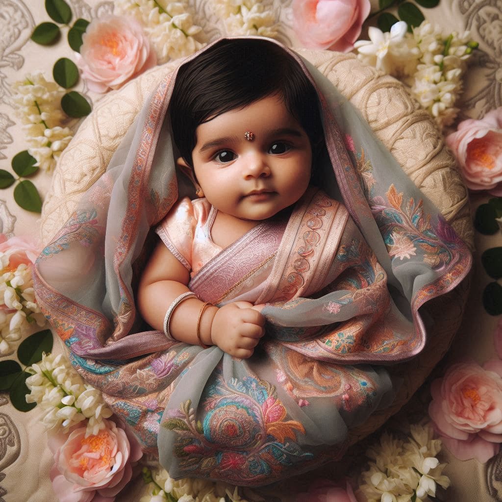 220+ whatsapp dp cute baby girl images free 2024 25 cute indian traditional girl baby images