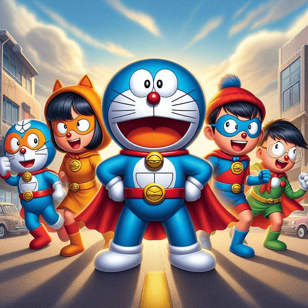 Doraemon wallpaper 4k, 8k full hd download free 2024 3 cute doraemon wallpaper