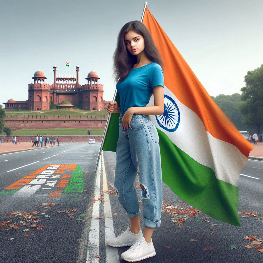 Independence Day Ai Images Full Hd 2024 (15 August) 35 15 august girl background hd 1080p