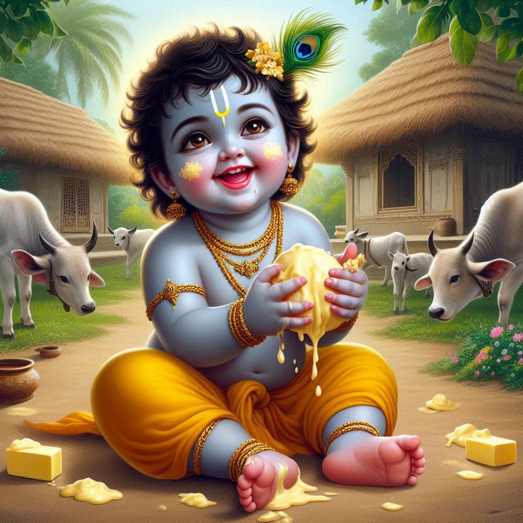 Happy Krishna Janmashtami Images 2024 (Baby Krishna) 2 Baby Krishna photoshoot