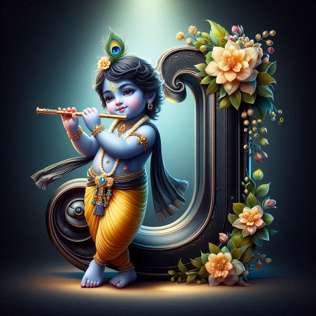 Krishna Janmashtami First Letter 3D Name Ai Image Free 33 Beautiful krishna janmashtami dp download hd 1080p