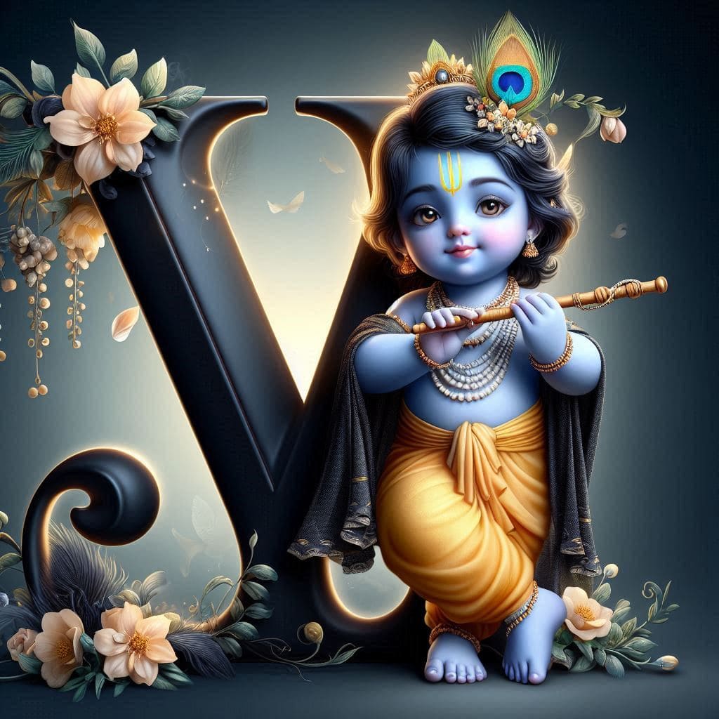 Krishna Janmashtami First Letter 3D Name Ai Image Free 71 Beautiful krishna janmashtami dp images