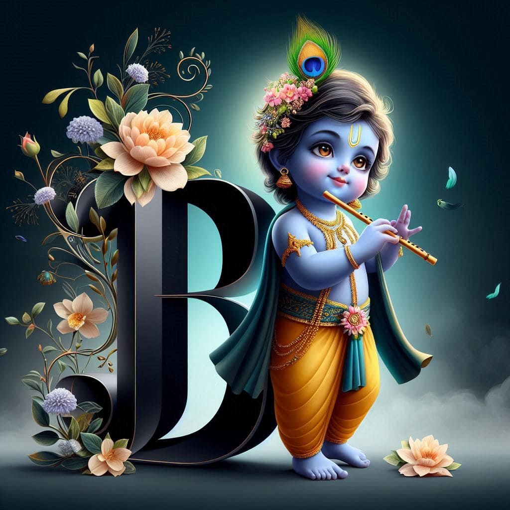 Krishna Janmashtami First Letter 3D Name Ai Image Free 8 Best krishna janmashtami dp photos download