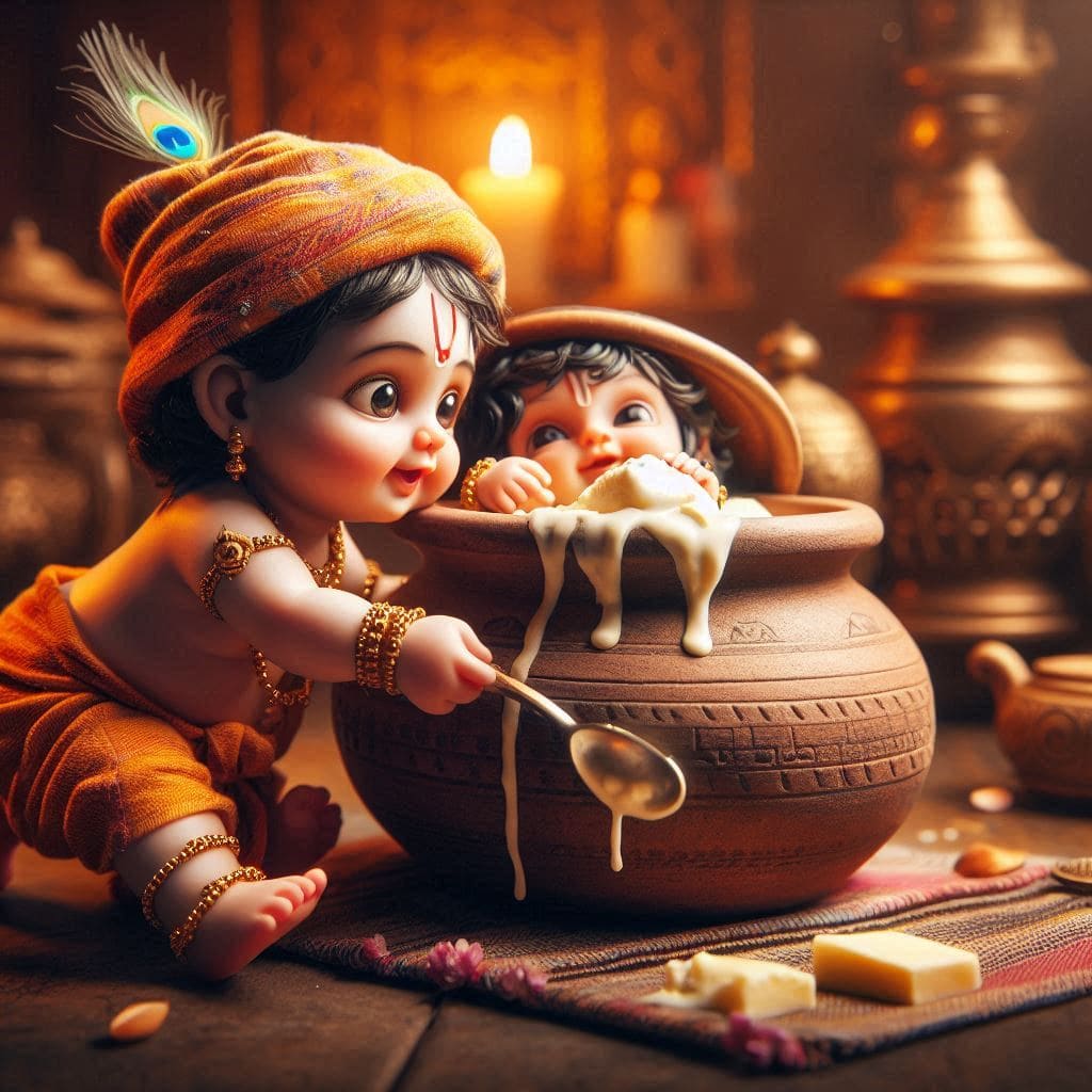 Happy Krishna Janmashtami Images 2024 (Baby Krishna) 4 Cute baby Krishna images free download