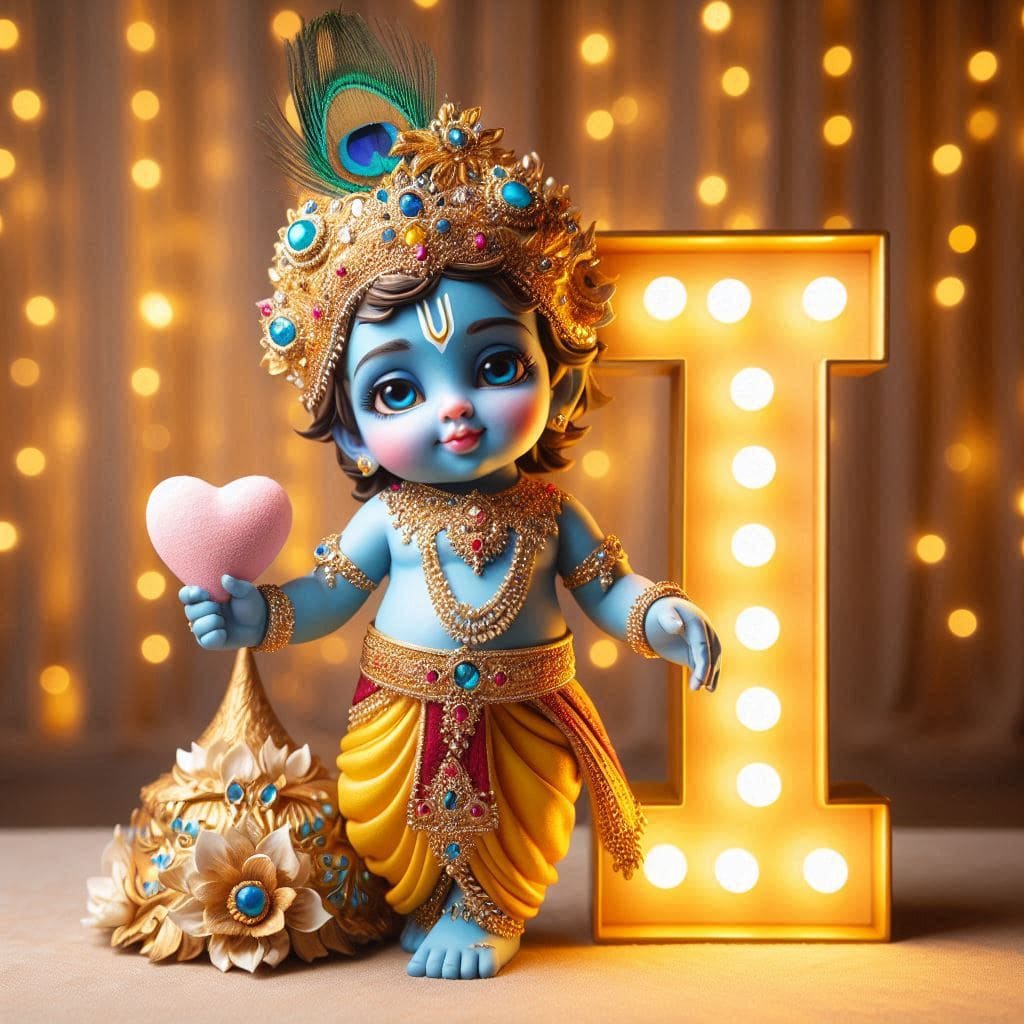 Krishna Janmashtami First Letter 3D Name Ai Image Free 30 Janmashtami images download
