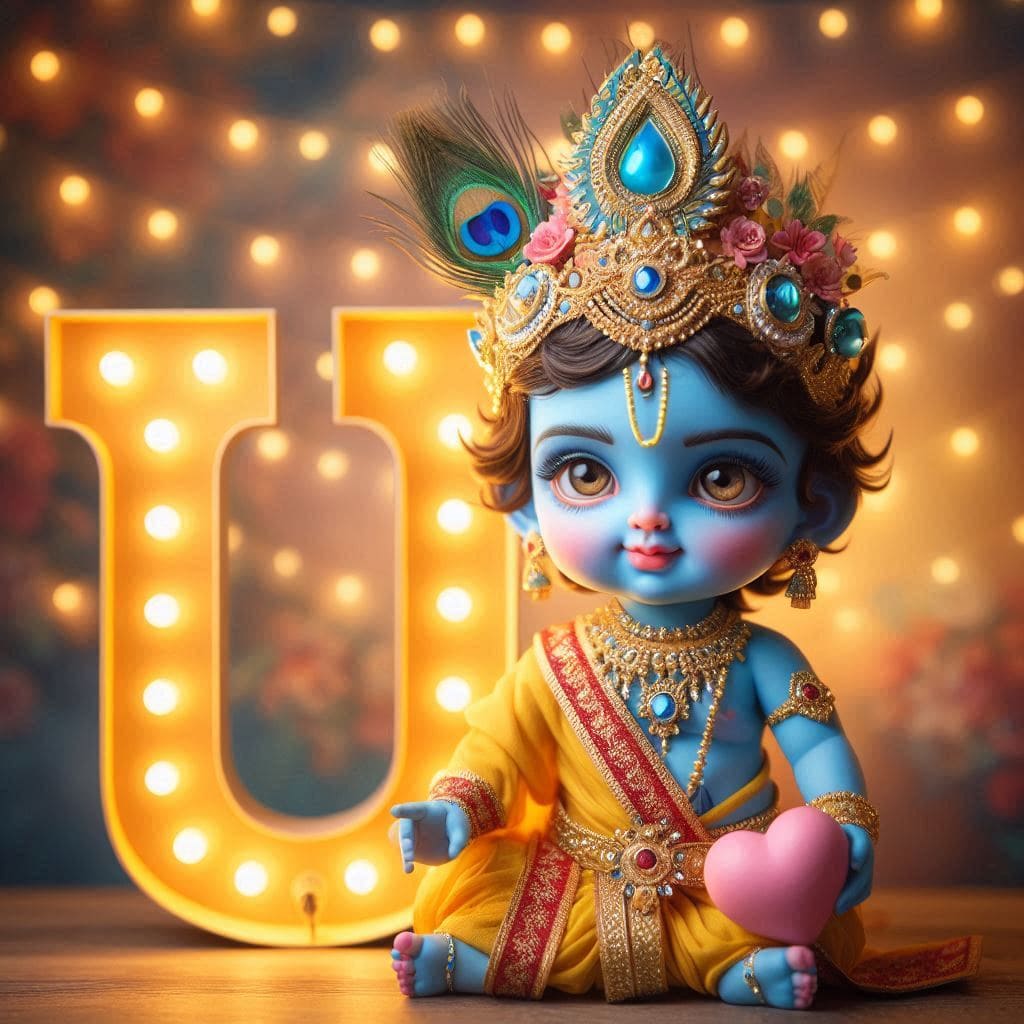Krishna Janmashtami First Letter 3D Name Ai Image Free 67 Janmashtami photos