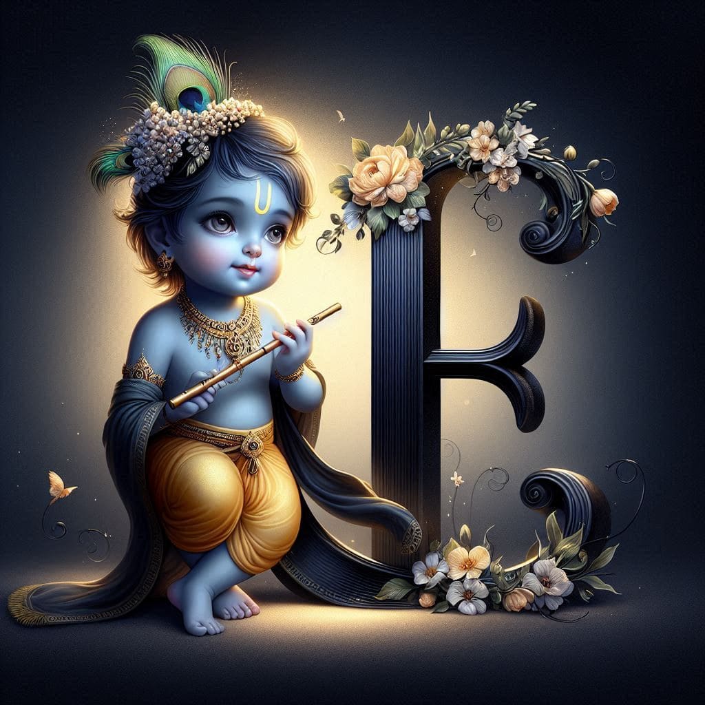 Krishna Janmashtami First Letter 3D Name Ai Image Free 20 Janmashtami photos download free