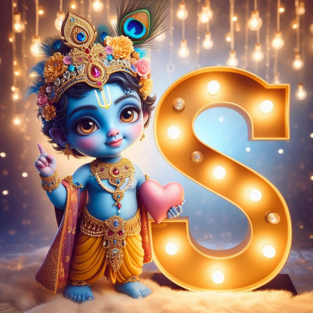 Krishna Janmashtami First Letter 3D Name Ai Image Free 62 Janmashtami photos hd download