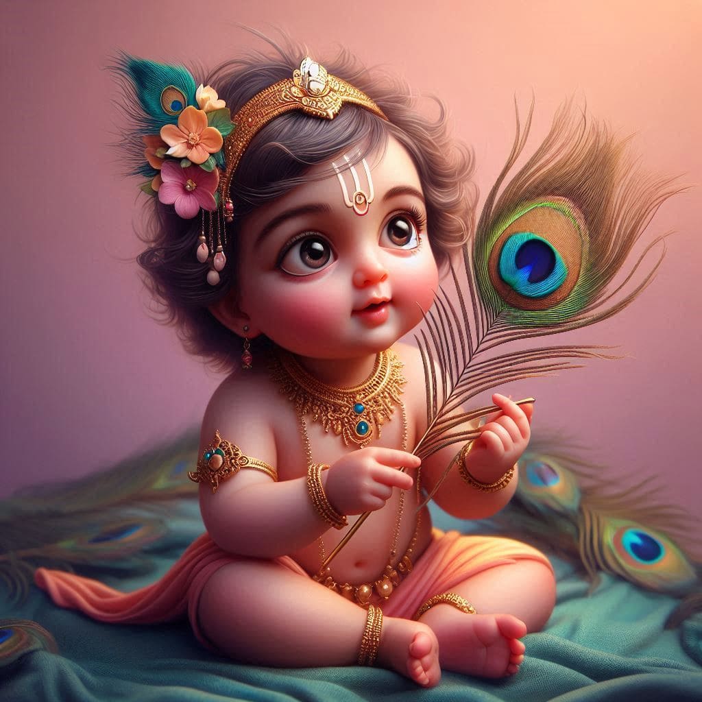 Happy Krishna Janmashtami Images 2024 (Baby Krishna) 51 Krishna Wallpaper HD download