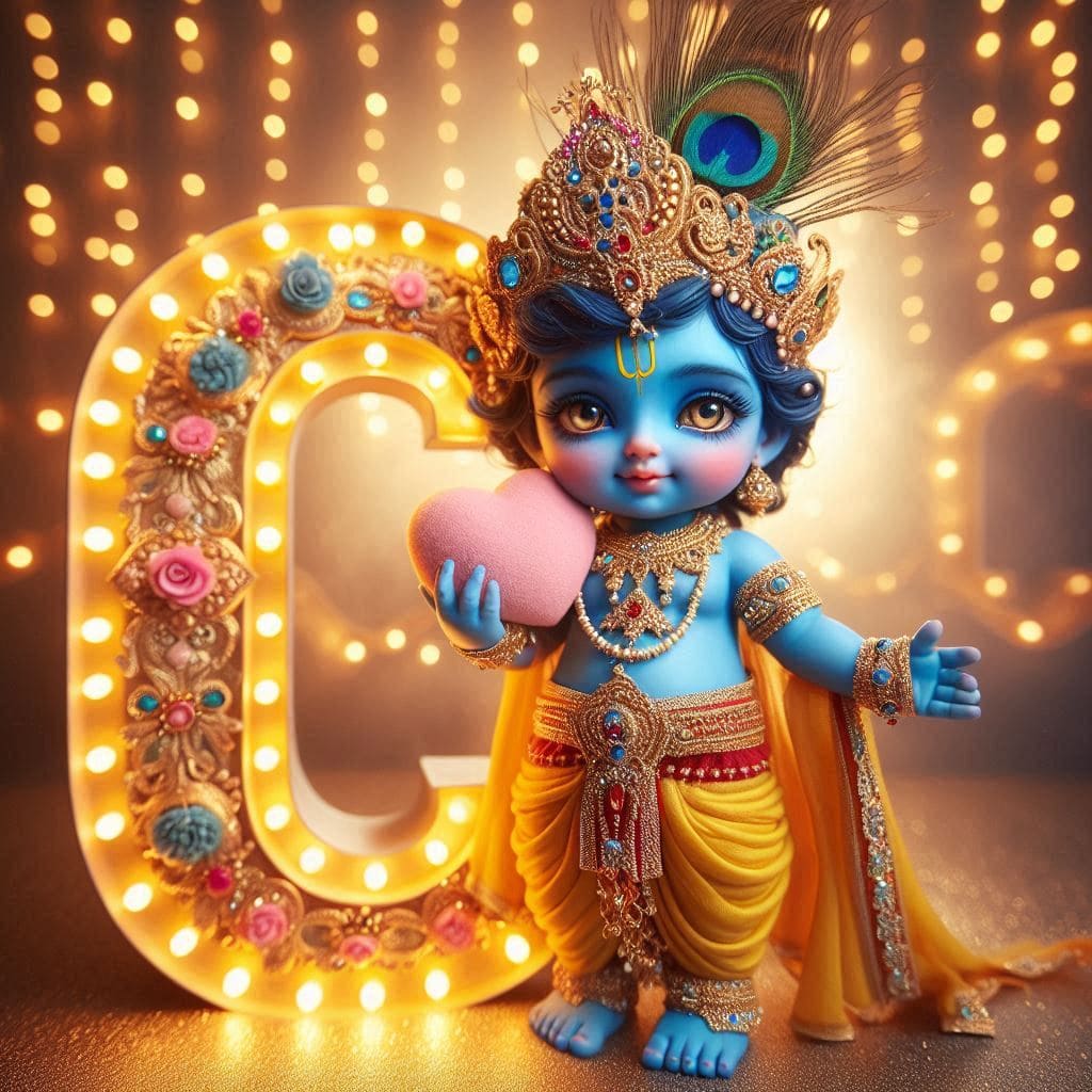 Krishna Janmashtami First Letter 3D Name Ai Image Free 12 Krishna janmashtami dp download
