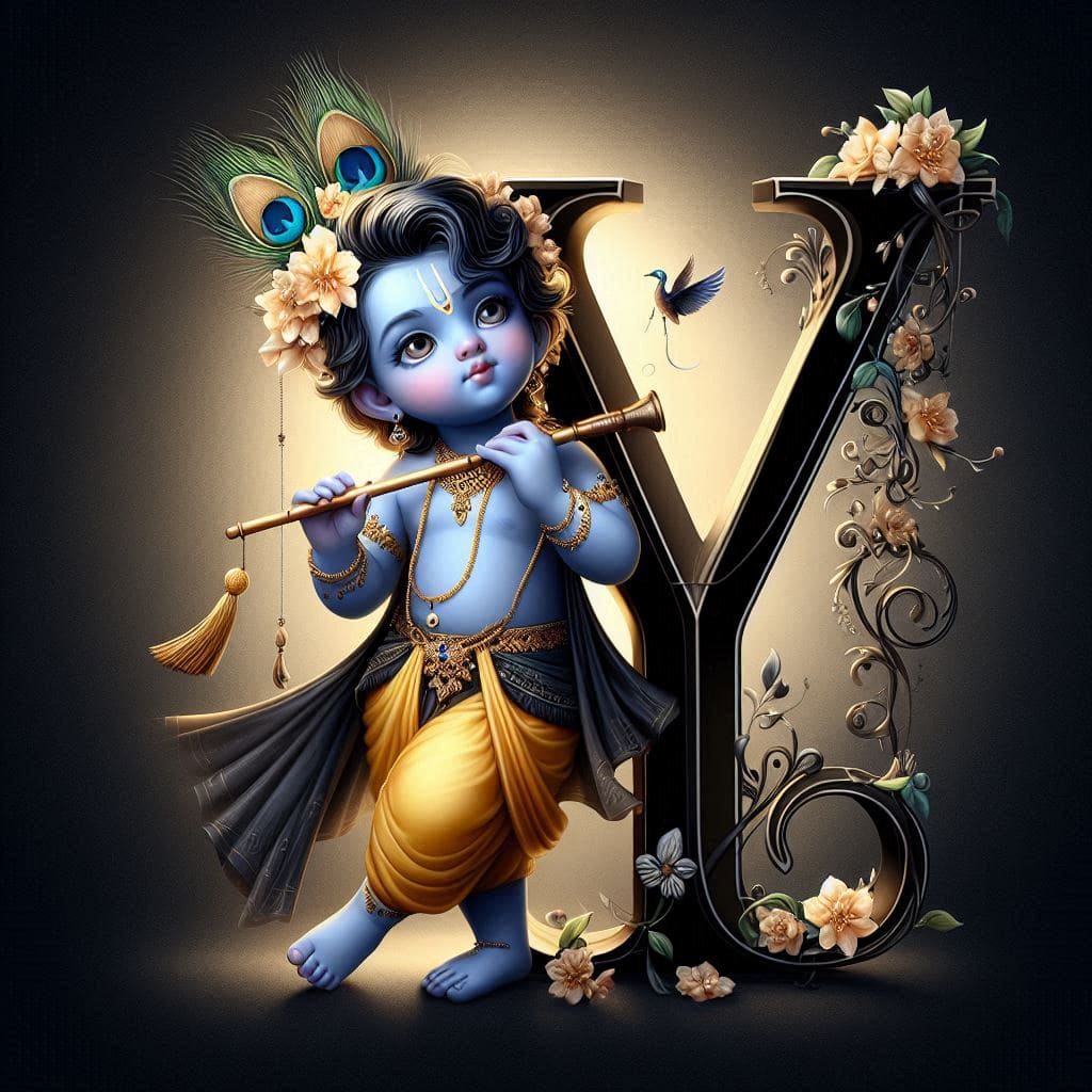 Krishna Janmashtami First Letter 3D Name Ai Image Free 77 Krishna janmashtami dp hd for whatsapp
