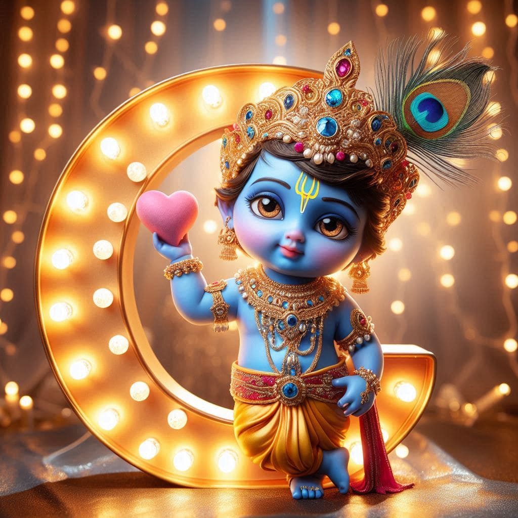 Krishna Janmashtami First Letter 3D Name Ai Image Free 11 Krishna janmashtami dp images for whatsapp free download