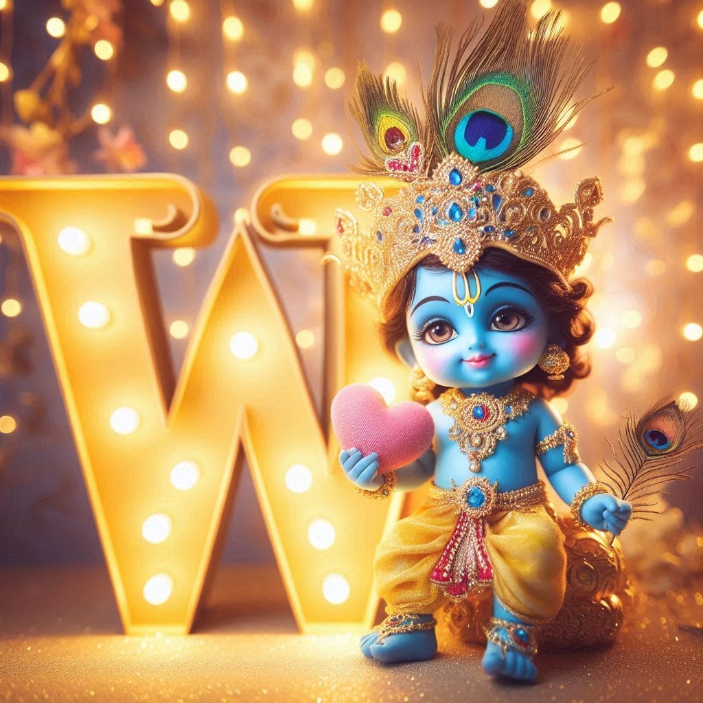 Krishna Janmashtami First Letter 3D Name Ai Image Free 76 Krishna janmashtami dp images hd download