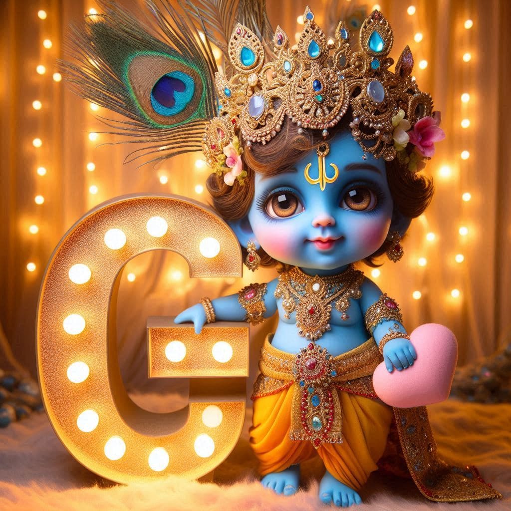 Krishna Janmashtami First Letter 3D Name Ai Image Free 23 Krishna janmashtami dp photos download hd 1080p