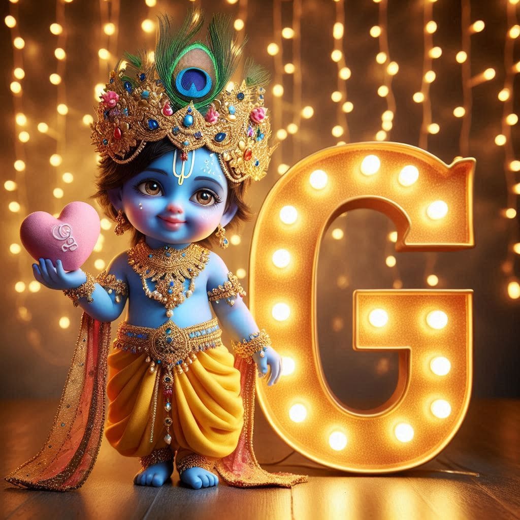 Krishna Janmashtami First Letter 3D Name Ai Image Free 22 Krishna janmashtami dp photos download