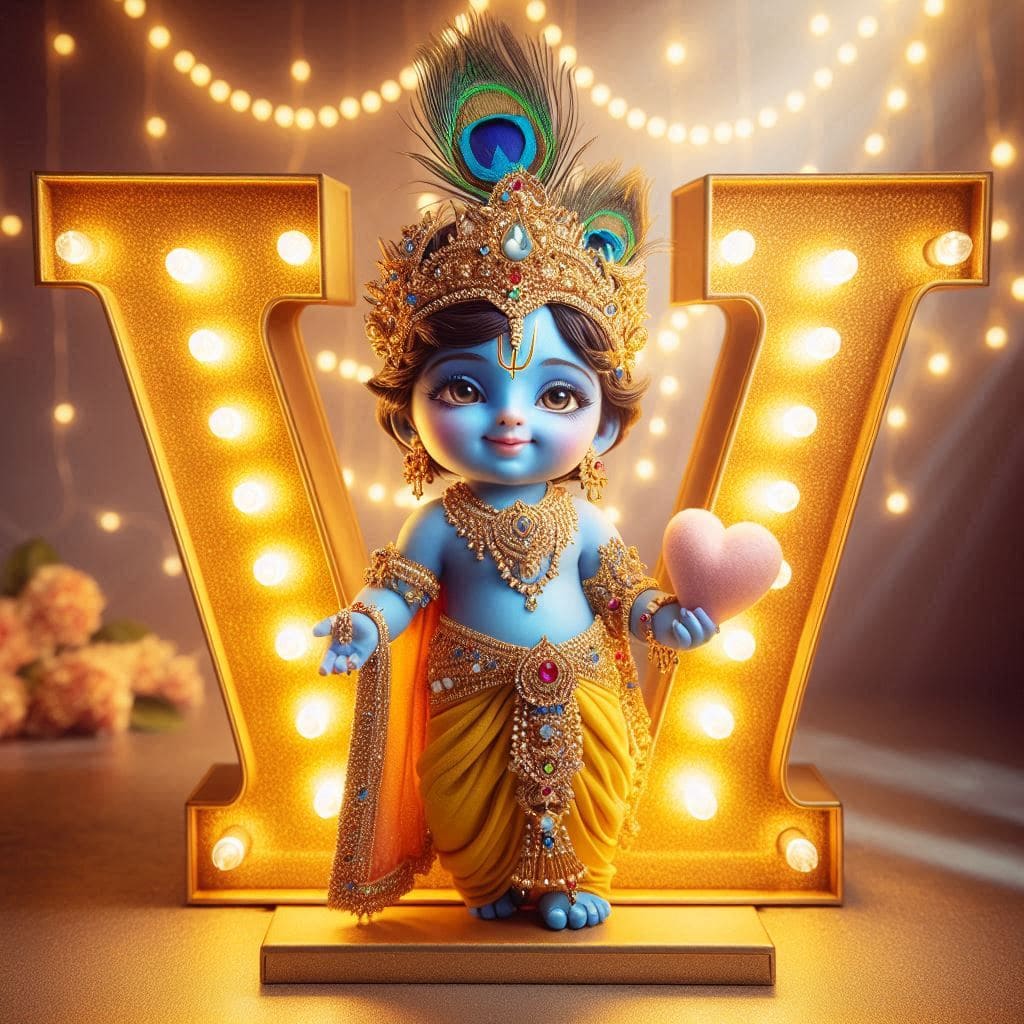 Krishna Janmashtami First Letter 3D Name Ai Image Free 75 Krishna janmashtami dp photos hd download 2024
