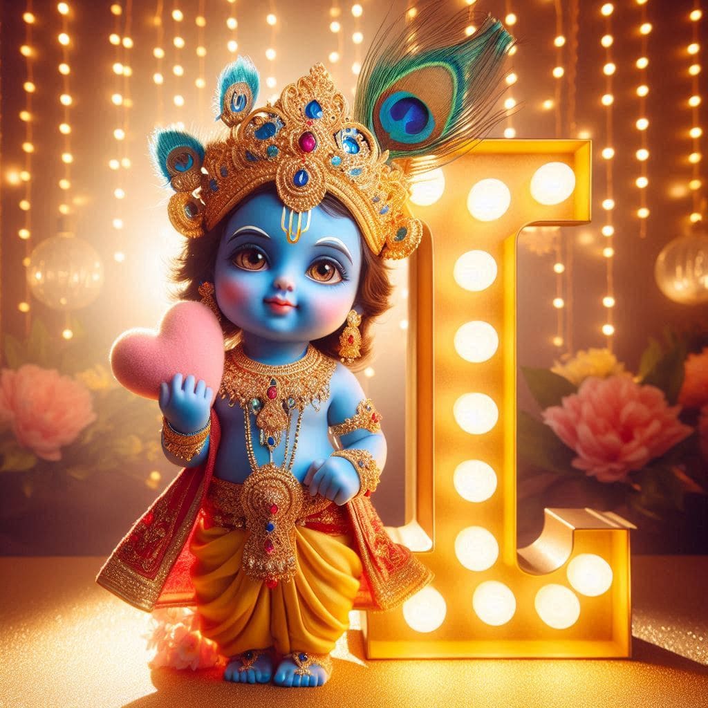 Krishna Janmashtami First Letter 3D Name Ai Image Free 29 Krishna janmashtami dp photos hd download 2024