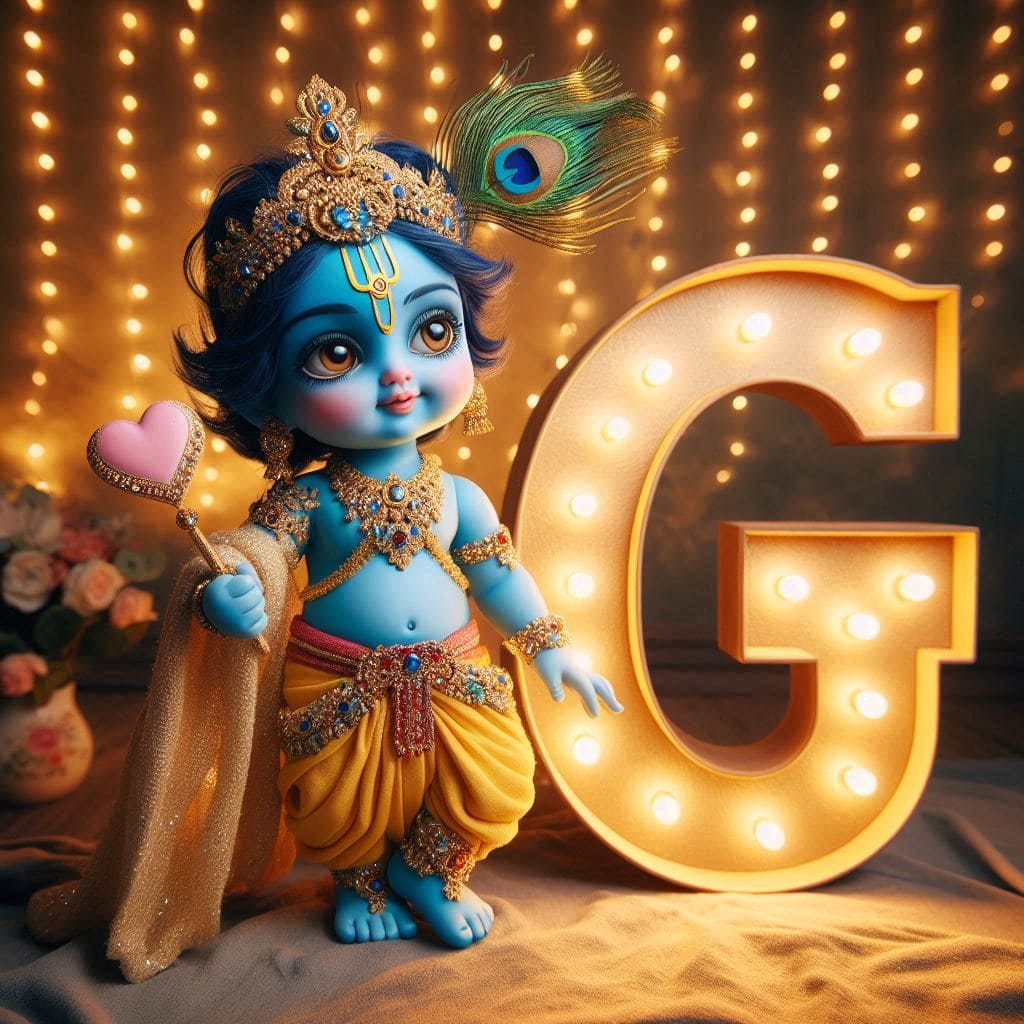 Krishna Janmashtami First Letter 3D Name Ai Image Free 21 Krishna janmashtami dp photos hd download