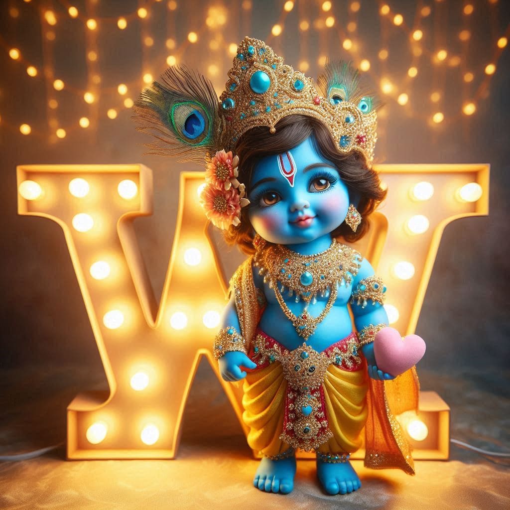 Krishna Janmashtami First Letter 3D Name Ai Image Free 74 Krishna janmashtami dp wallpaper hd 4k for pc