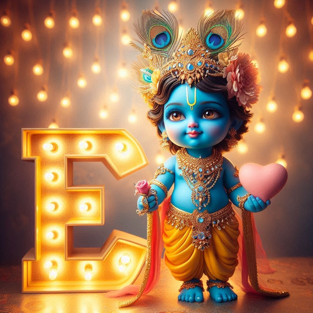 Krishna Janmashtami First Letter 3D Name Ai Image Free 18 Krishna janmashtami dp wallpaper hd download for mobile