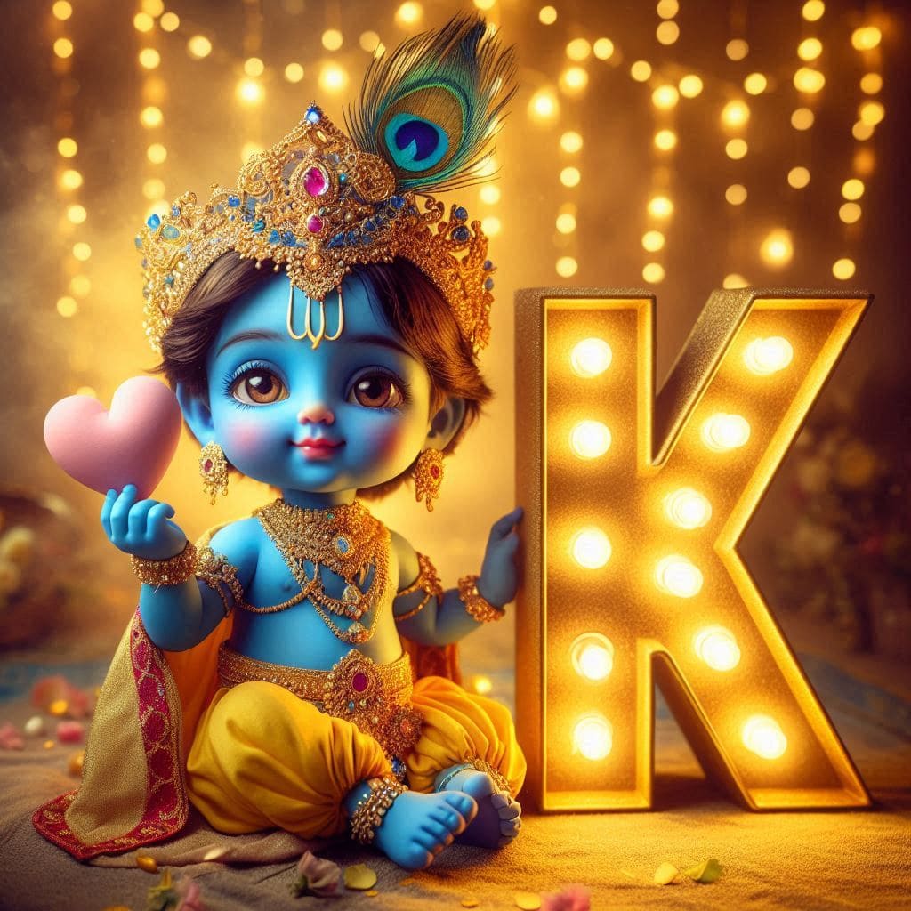 Krishna Janmashtami First Letter 3D Name Ai Image Free 35 krishna janmashtami dp photos