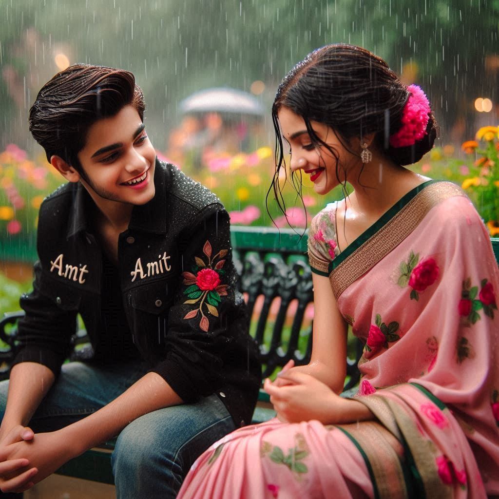 Couple In Rain Sitting Name Ai Photo Editing Prompt 2 Couple In Rain Name Ai Photo Editing Prompt bing