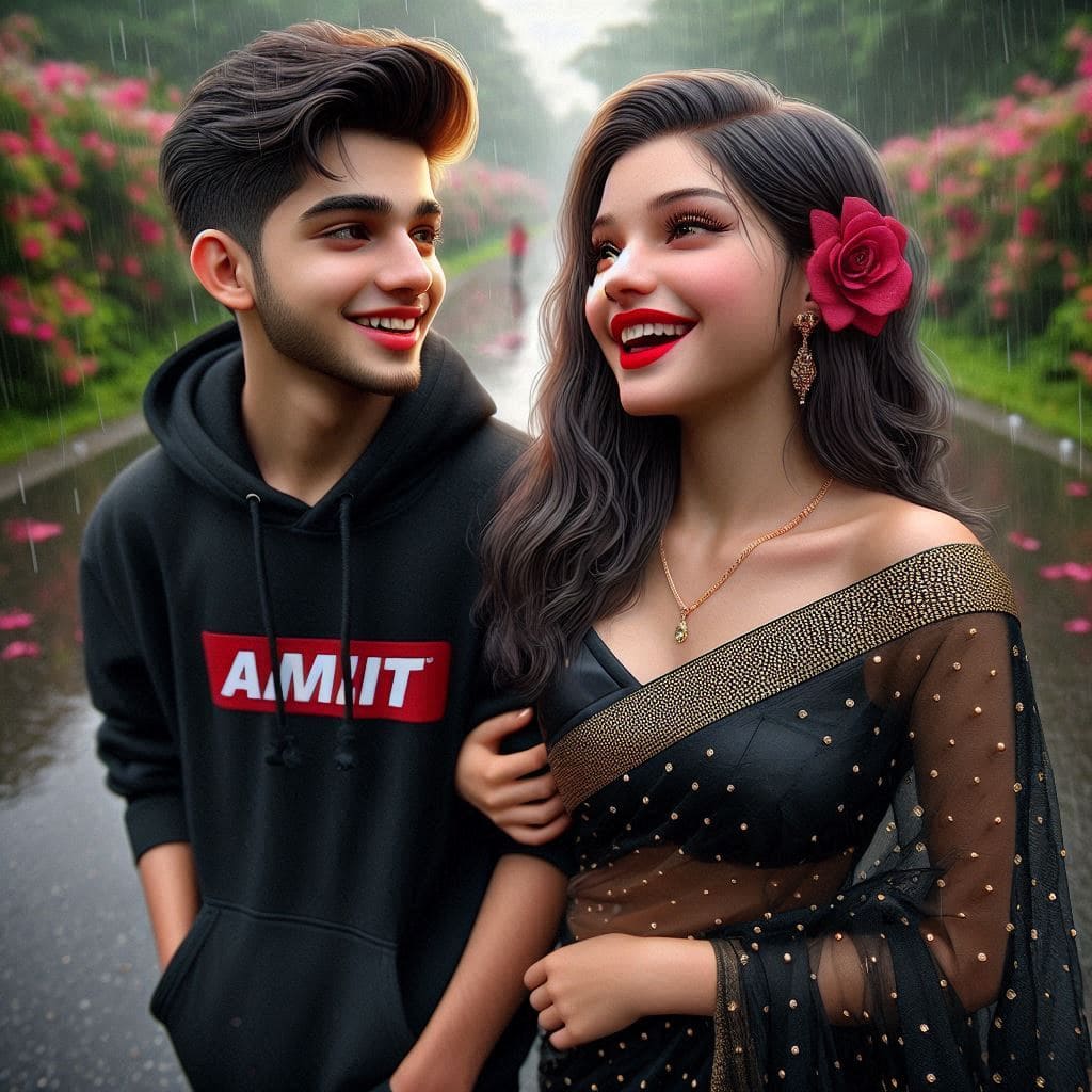 Couple In Rain Walking Name Ai Photo Editing Prompt 7 Couple bing ai prompt generator free