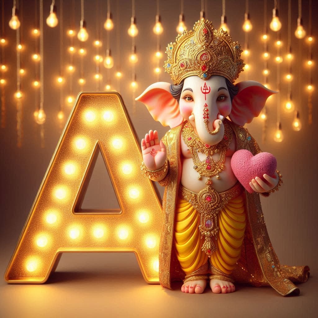 Ganesh Chaturthi 3D Name Art Ai Image Free Download 2 Ganesh AI images Hd free