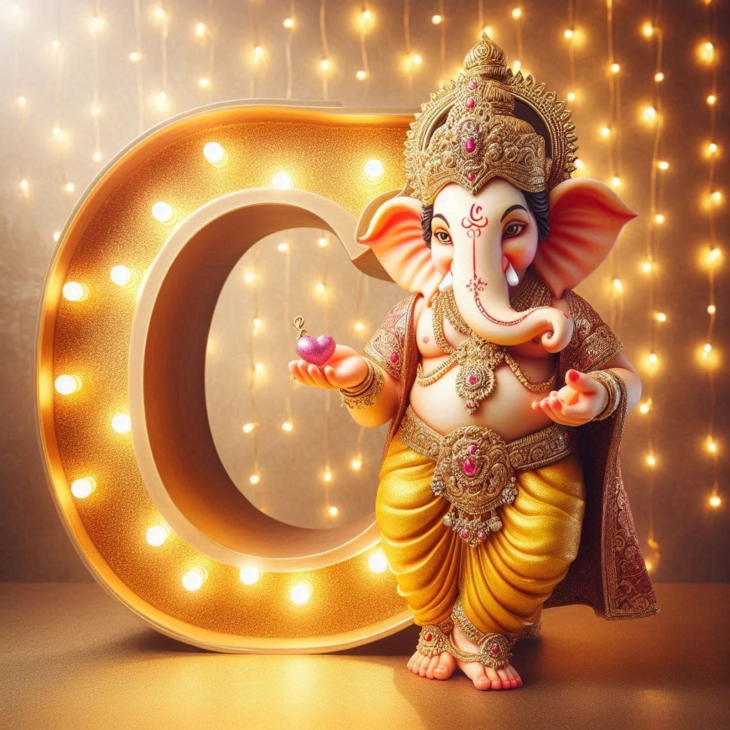 Ganesh Chaturthi 3D Name Art Ai Image Free Download 6 Lord Ganesha AI generated images 4k