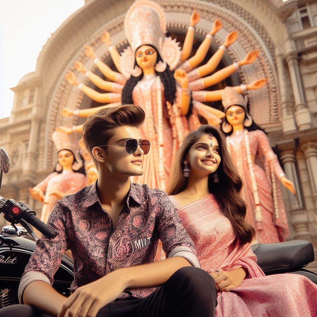 Navratri Ai Couple Photo Editing Prompt 2024 12 Navratri AI Image prompt
